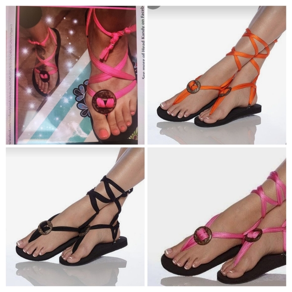 Kandy Life Interchangeable Wedge / sizes 5, 6, 7/ NWT/ HOT PINK SHORT STRAP - Picture 14 of 14